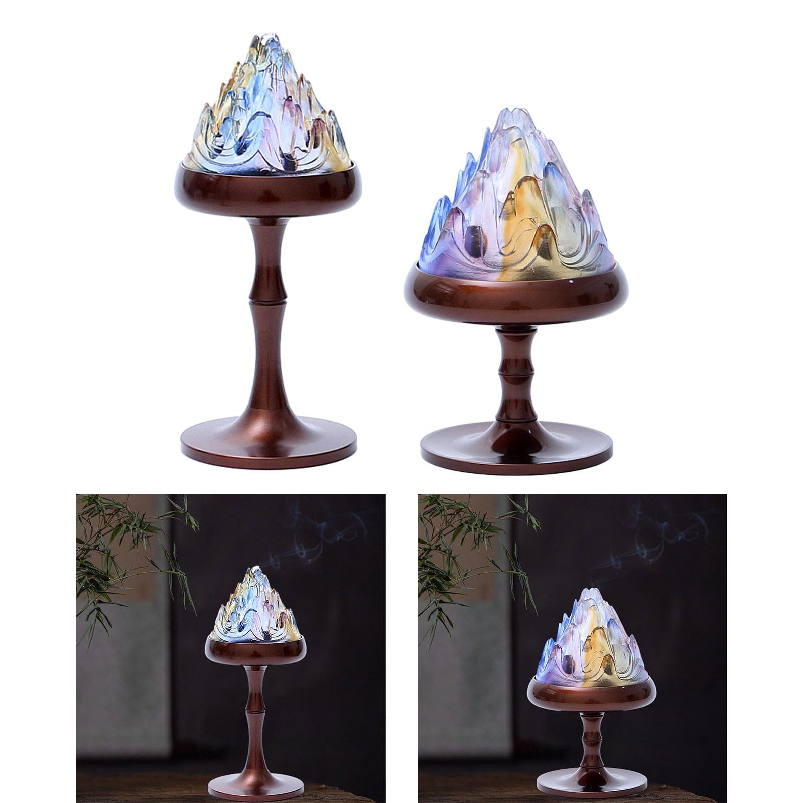Incense Burner with Lid Glaze Lid Copper Incense Burner for Office Household S