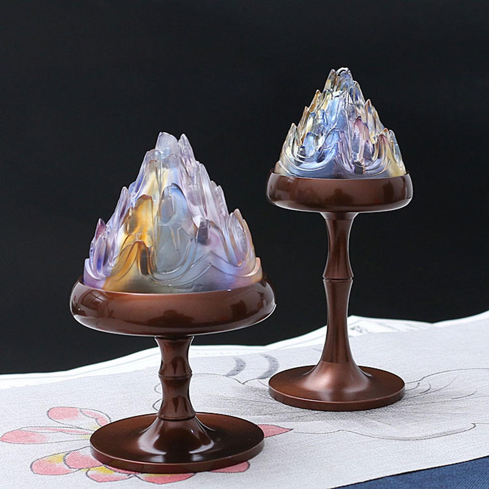 Incense Burner with Lid Glaze Lid Copper Incense Burner for Office Household S
