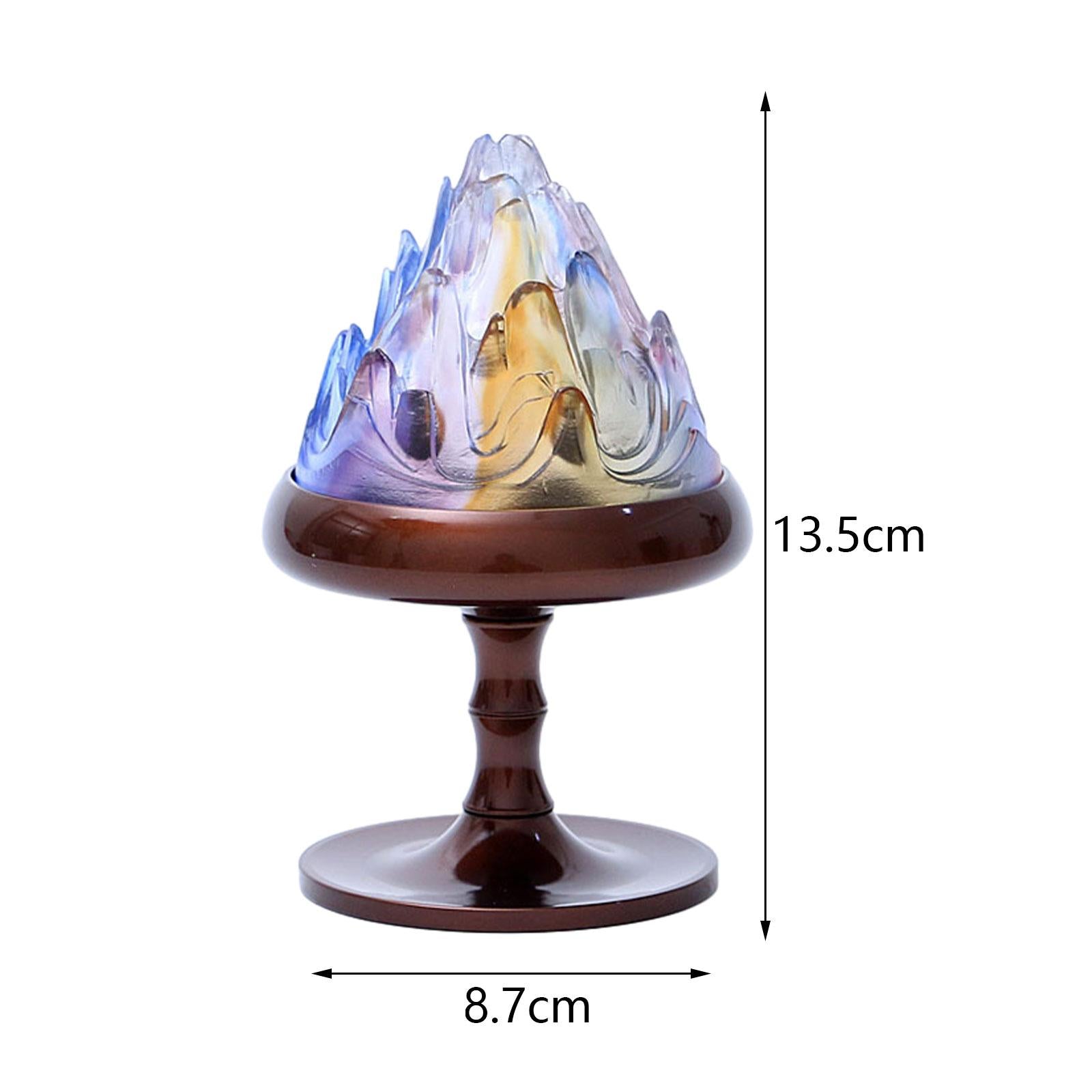 Incense Burner with Lid Glaze Lid Copper Incense Burner for Office Household L