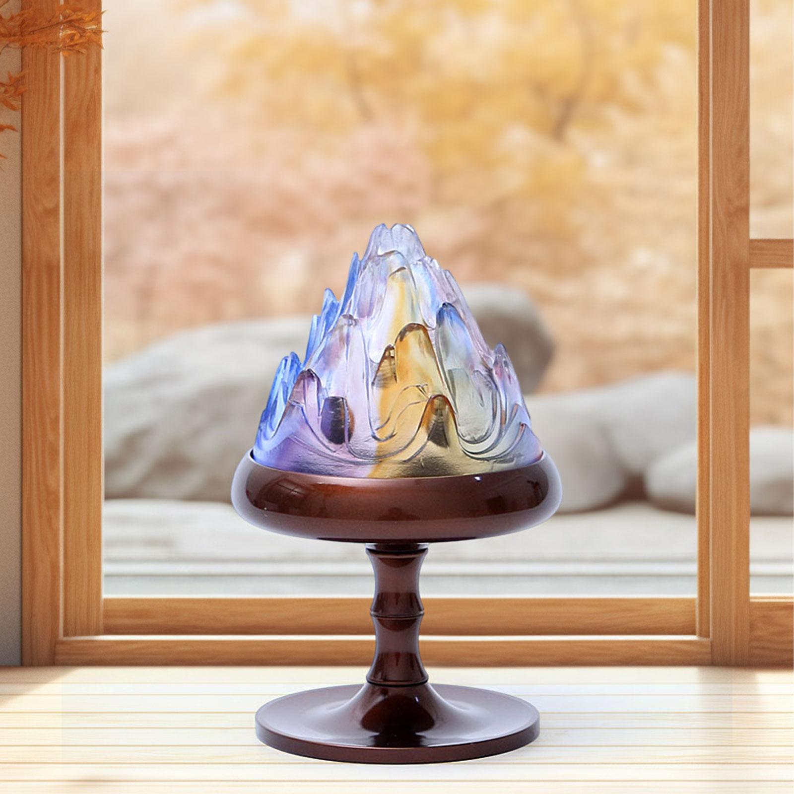 Incense Burner with Lid Glaze Lid Copper Incense Burner for Office Household L