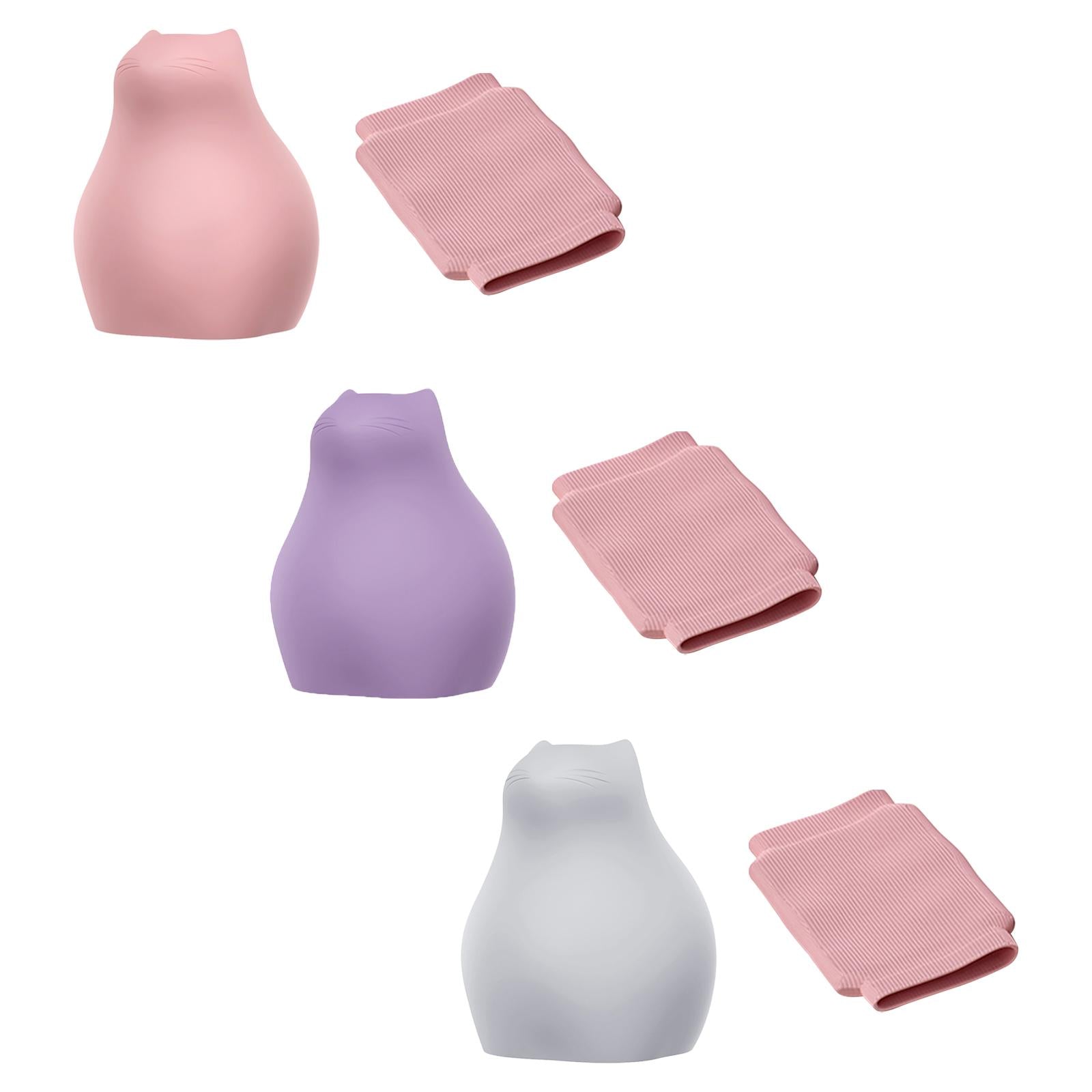 Silicone Hot Water Bag Holiday Gifts Warm Water Bag for Hand Feet Women Home Pink