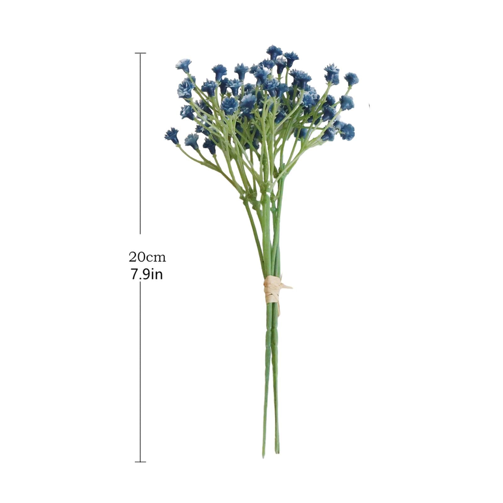 3 Pieces Babys Breath Artificial Flowers for Garden Home Arrangement Wedding Blue
