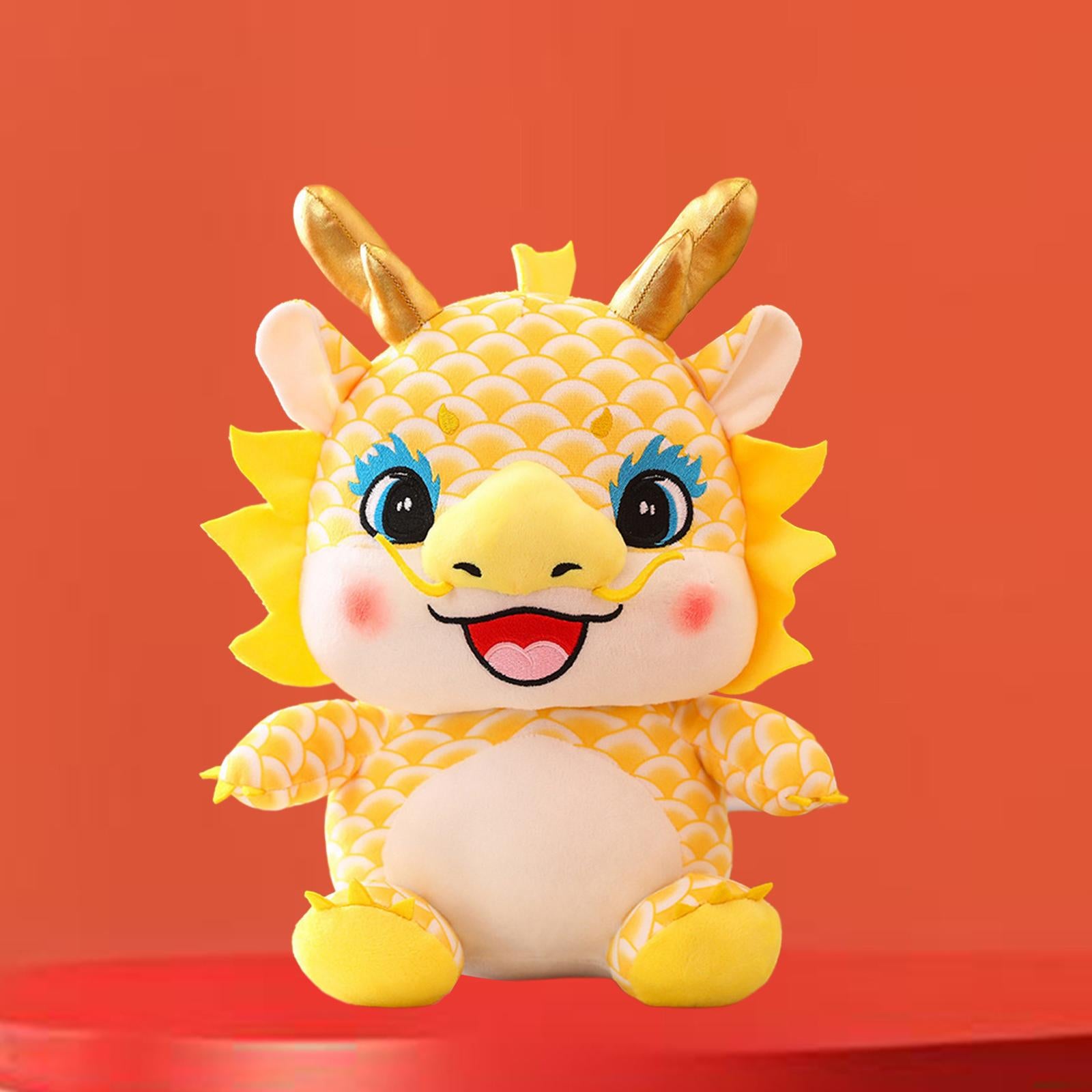 Chinese New Year Dragon Plush Toy Kids Holiday Stuffed Animal Birthday Gifts Yellow