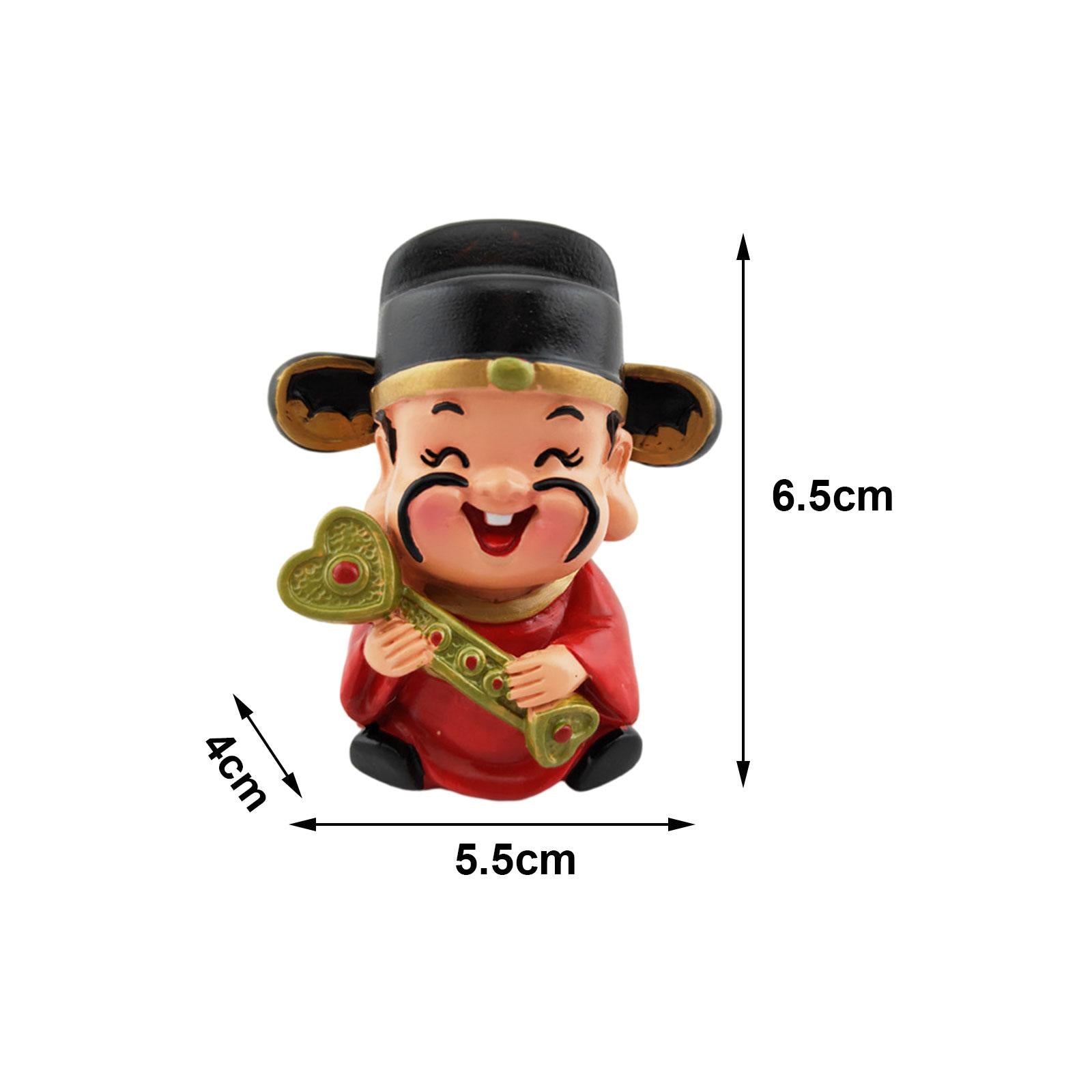 God of Fortune Figurine Desktop Ornament for Living Room Bedroom Centerpiece Style B