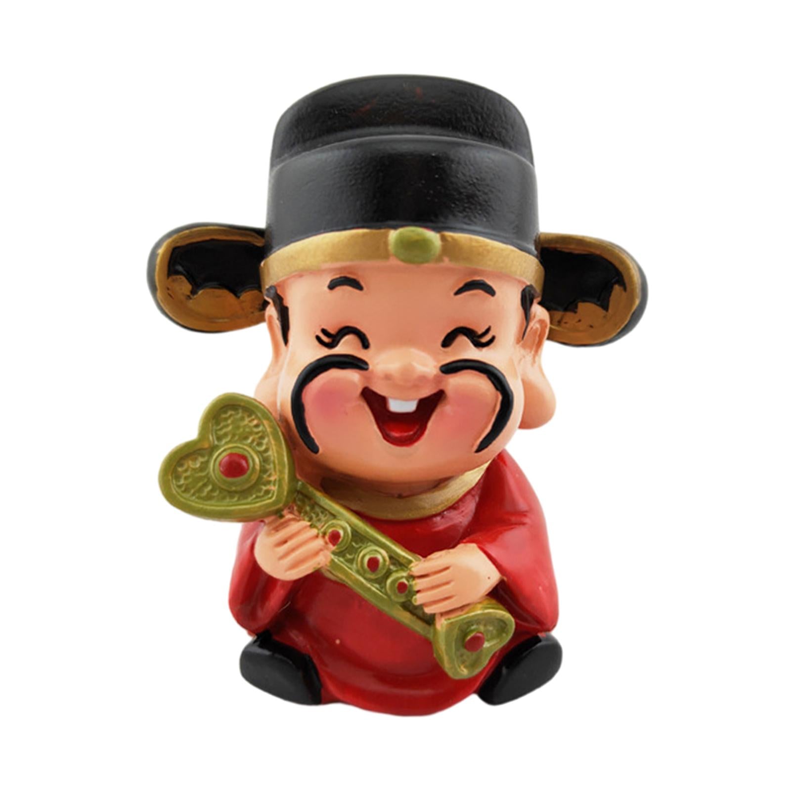 God of Fortune Figurine Desktop Ornament for Living Room Bedroom Centerpiece Style B