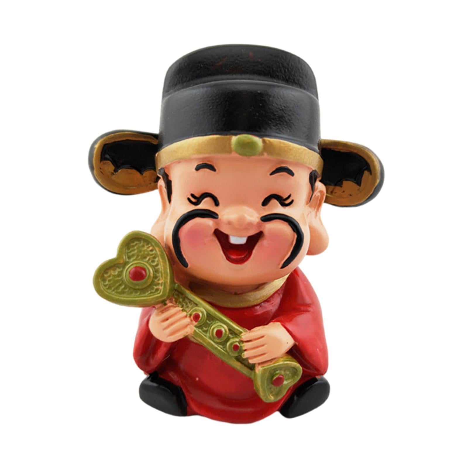 God of Fortune Figurine Desktop Ornament for Living Room Bedroom Centerpiece Style B