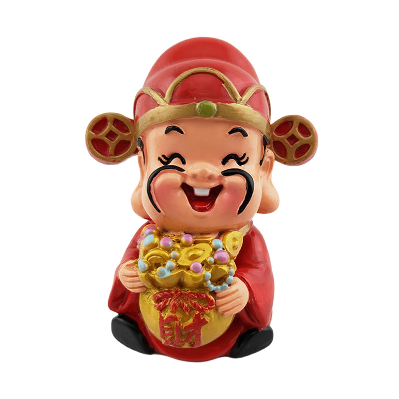 God of Fortune Figurine Desktop Ornament for Living Room Bedroom Centerpiece Style E