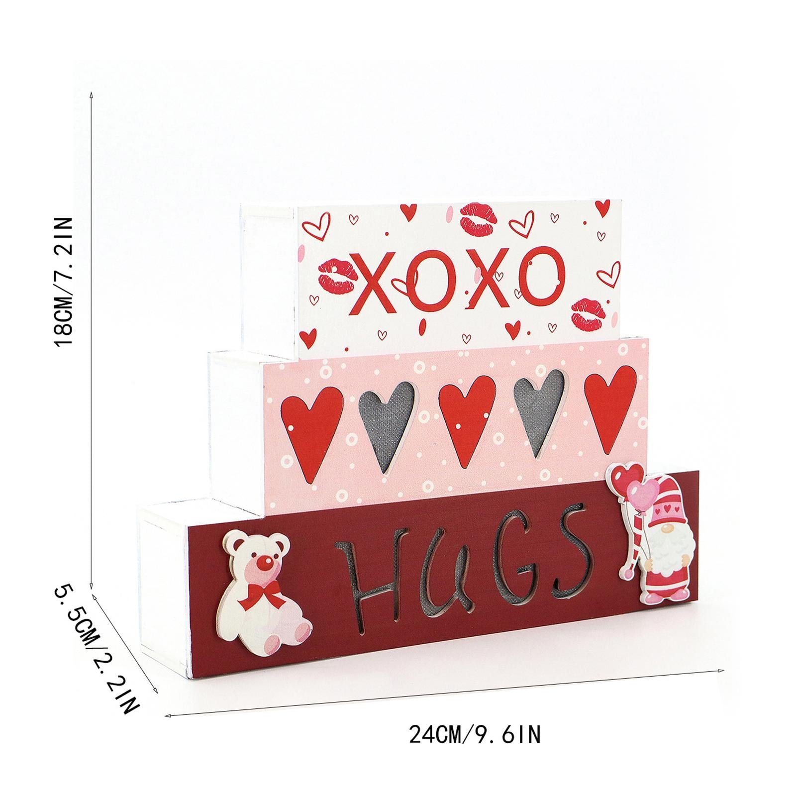 Xoxo Wooden Sign Valentine's Day Decor for Mother's Day Birthday Anniversary
