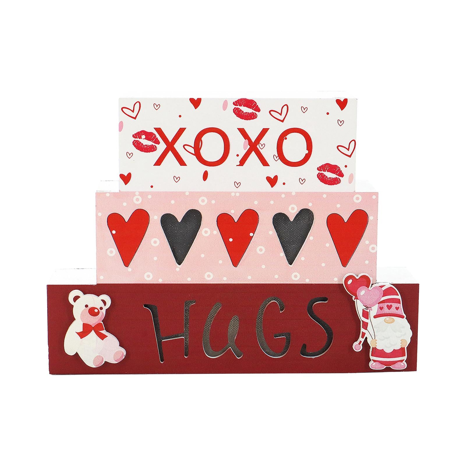 Xoxo Wooden Sign Valentine's Day Decor for Mother's Day Birthday Anniversary