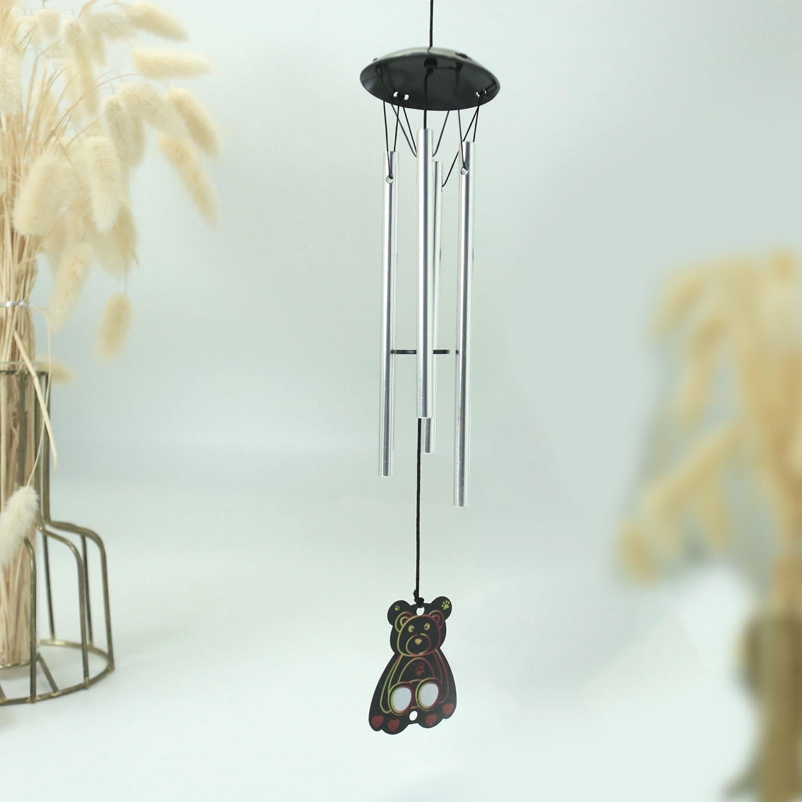 Wind Chime Valentine's Day Decoration for Thanksgiving Day Anniversary Party Black Bear