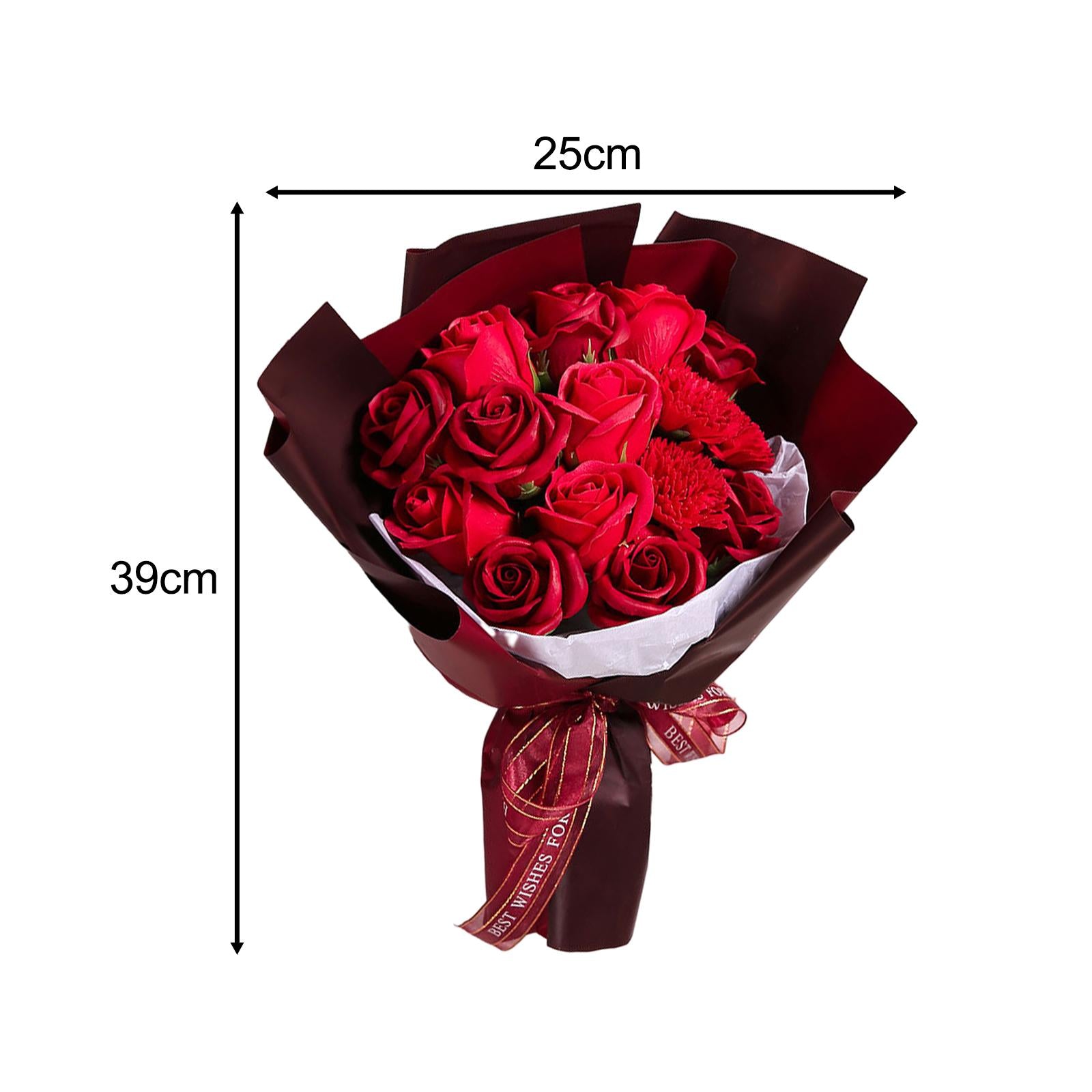 Valentines Day Soap Rose Flower Bouquet for Engagement Ceremony Mother's Day Red