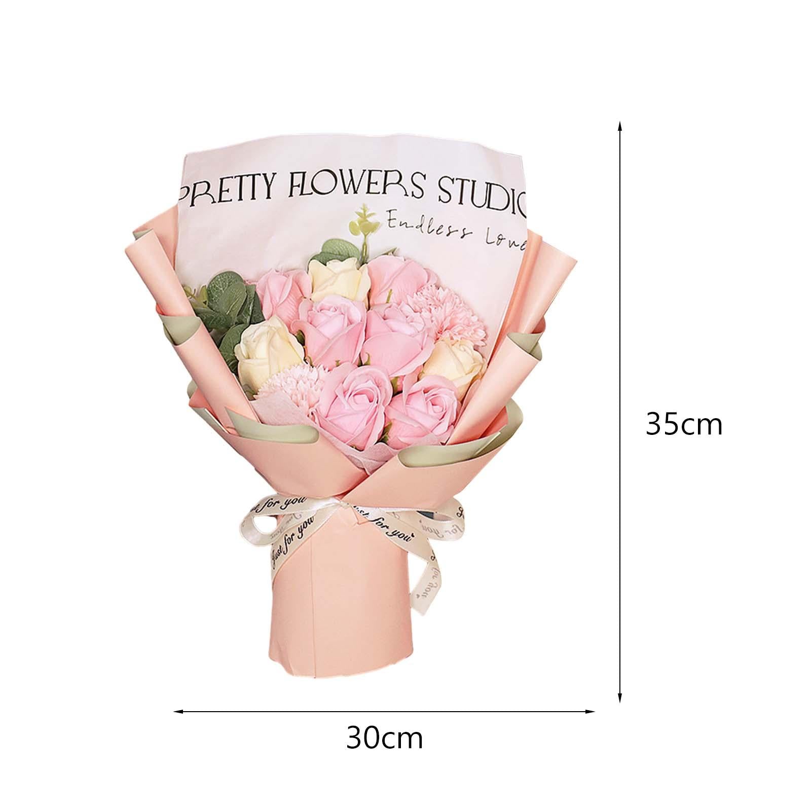 Soap Rose Flower Bouquet Valentines Day Gift for Mothers Day Multifunctional