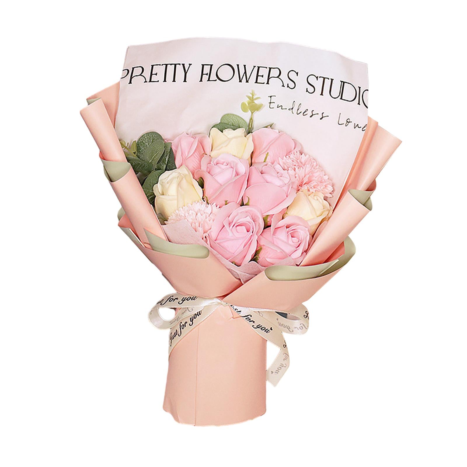 Soap Rose Flower Bouquet Valentines Day Gift for Mothers Day Multifunctional