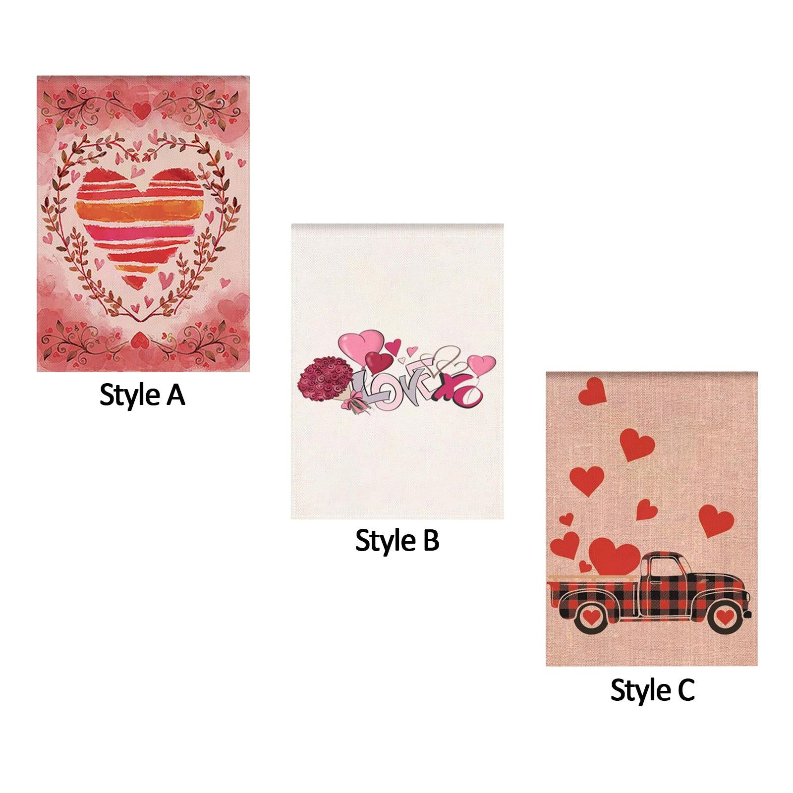 Valentine's Day Flag Valentine Flag Garden Flag for Outside Backyard Veranda Style A