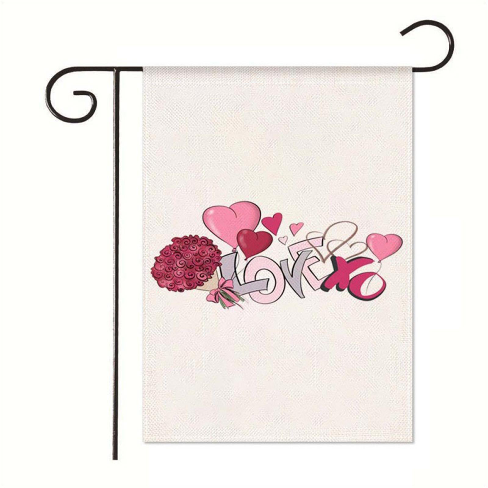 Valentine's Day Flag Valentine Flag Garden Flag for Outside Backyard Veranda Style A