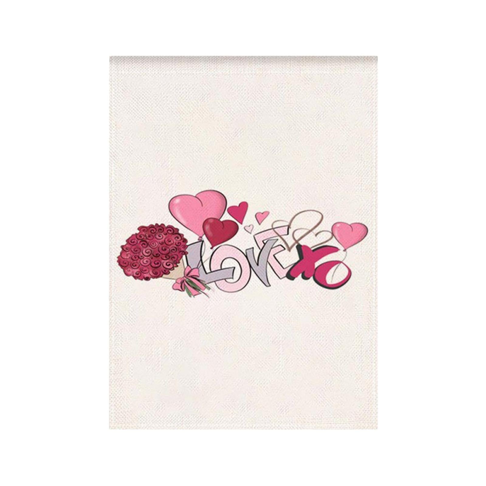 Valentine's Day Flag Valentine Flag Garden Flag for Outside Backyard Veranda Style B
