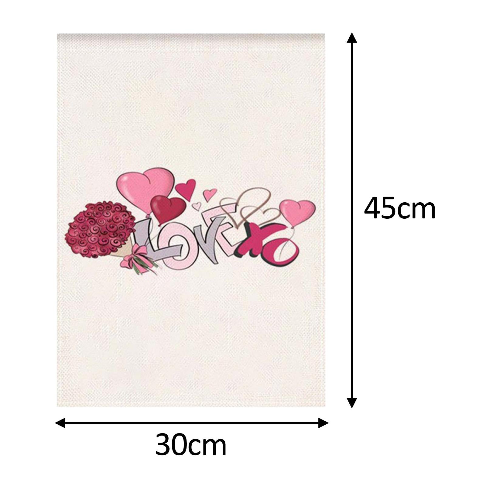 Valentine's Day Flag Valentine Flag Garden Flag for Outside Backyard Veranda Style B