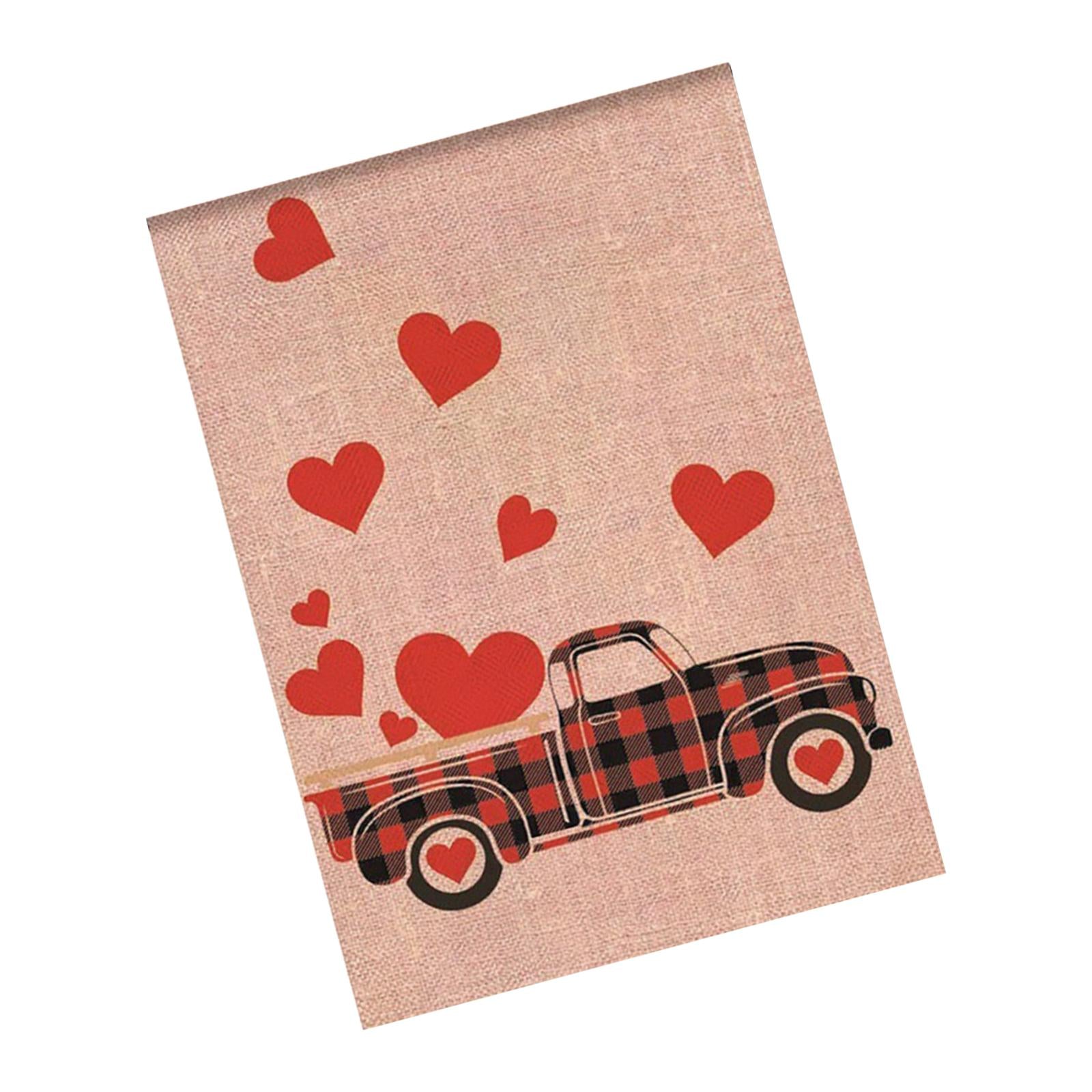 Valentine's Day Flag Valentine Flag Garden Flag for Outside Backyard Veranda Style C
