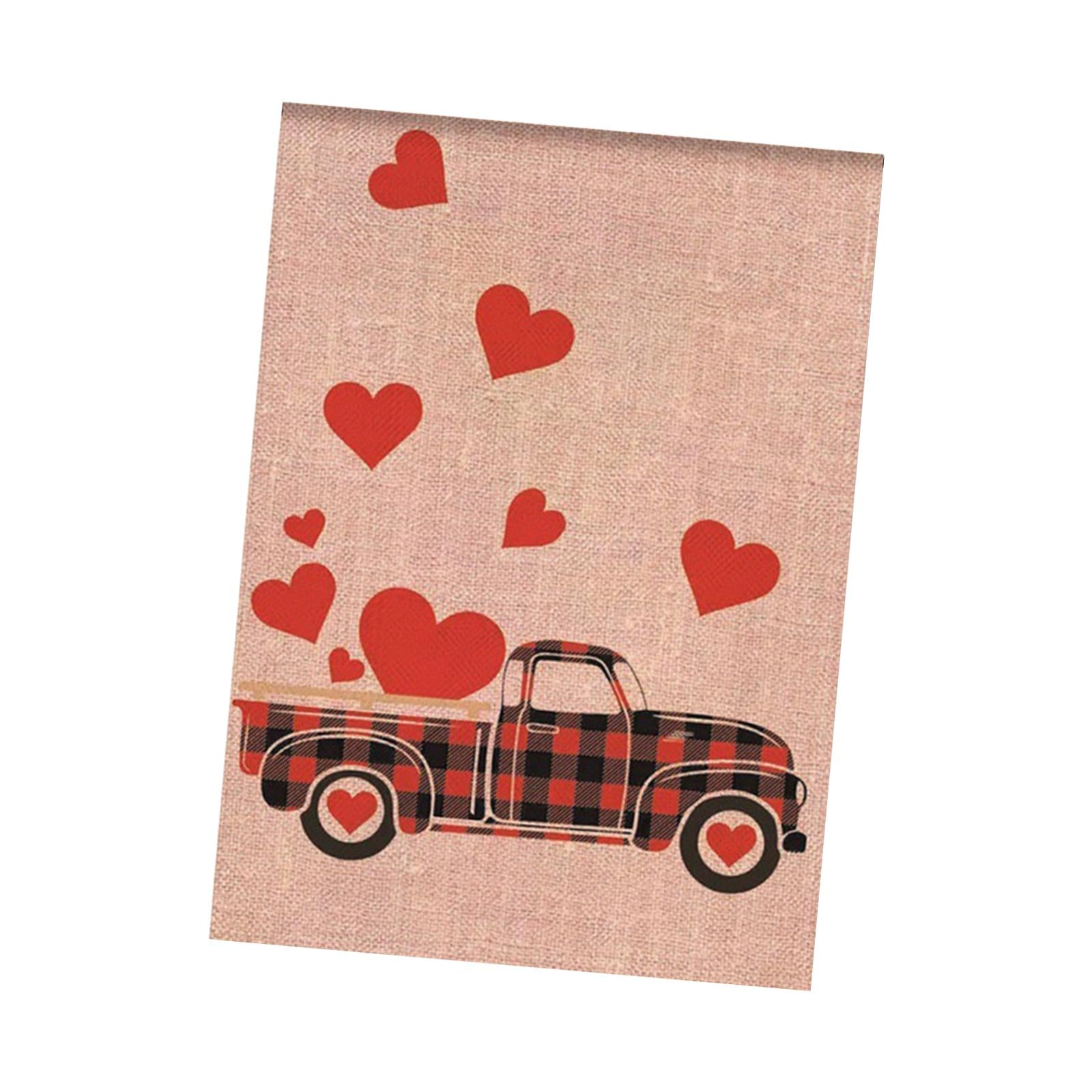 Valentine's Day Flag Valentine Flag Garden Flag for Outside Backyard Veranda Style C