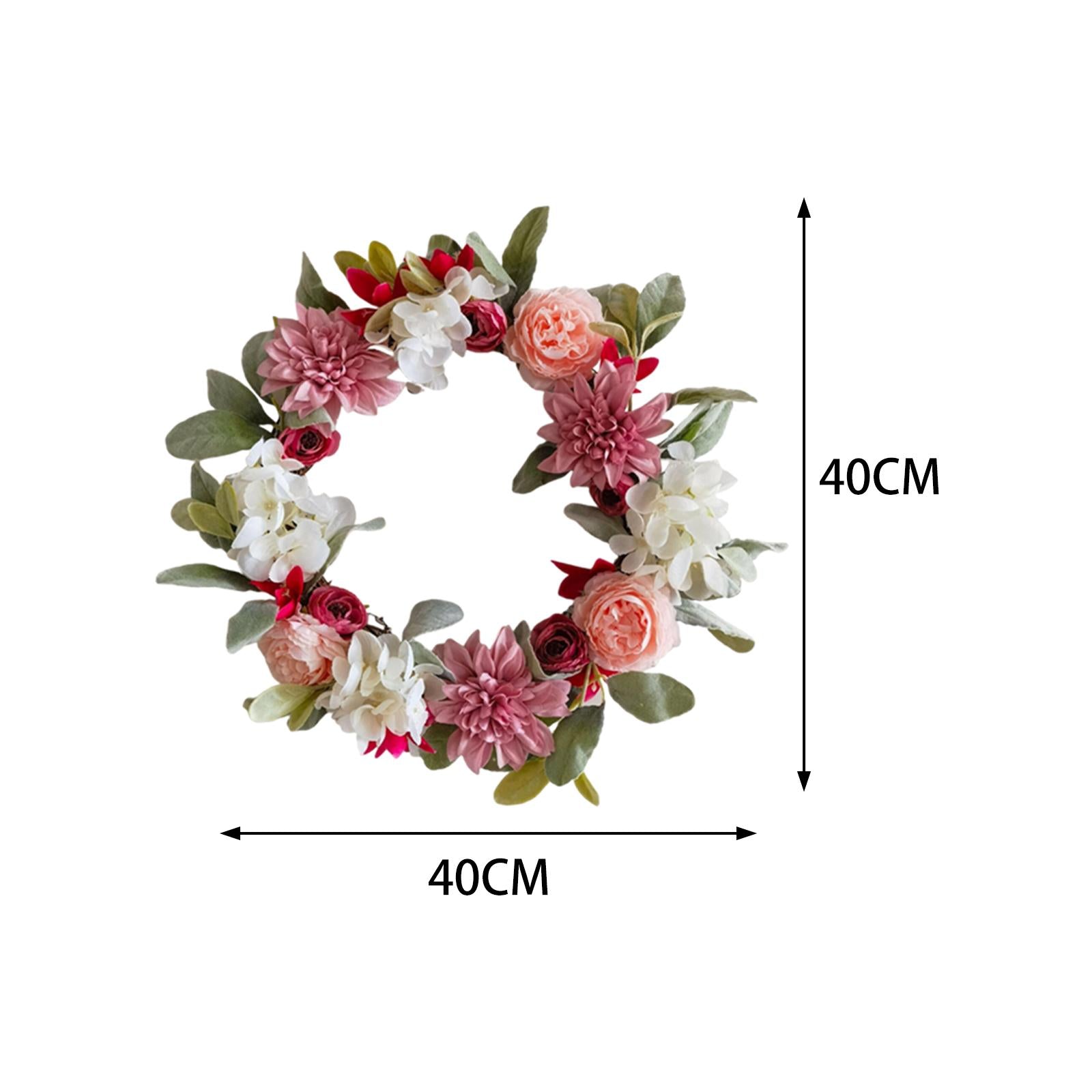 Peony Garland Artificial Rose Flowers Hotel Outside Spring Wreath Front Door