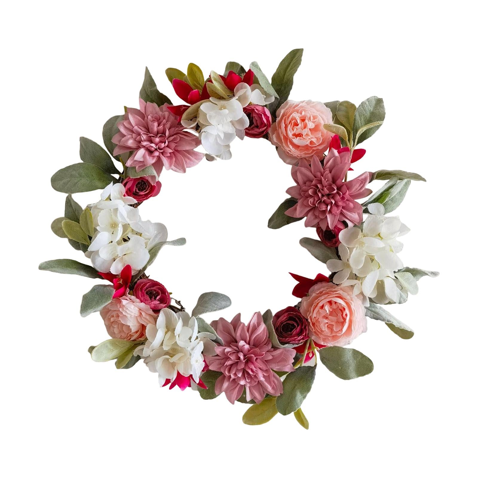 Peony Garland Artificial Rose Flowers Hotel Outside Spring Wreath Front Door