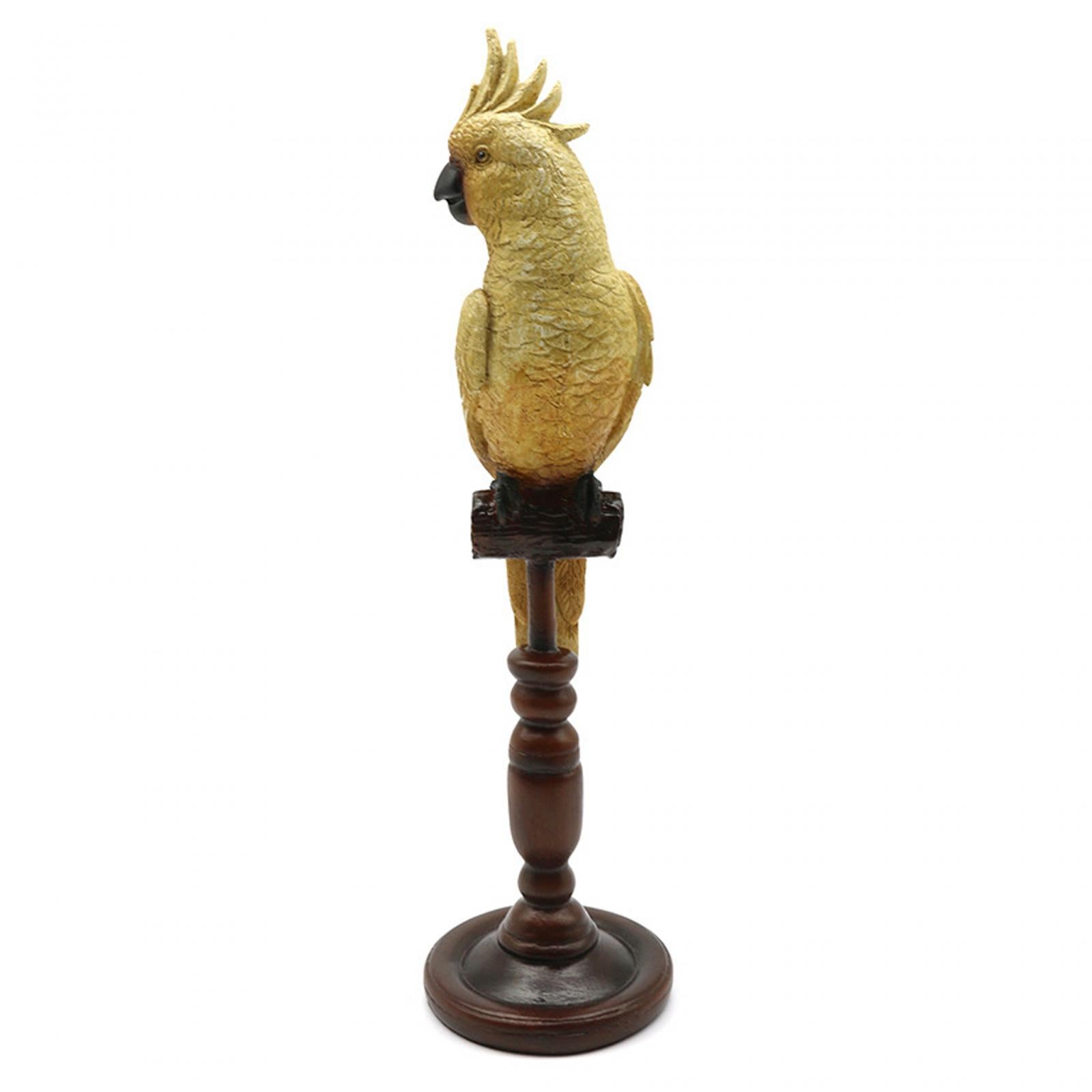 Parrot Figurine Resin Collectible Decorative Figurine for Desk Shelf Bedroom