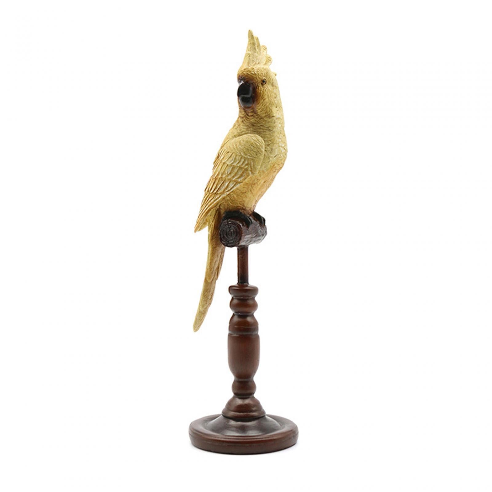 Parrot Figurine Resin Collectible Decorative Figurine for Desk Shelf Bedroom