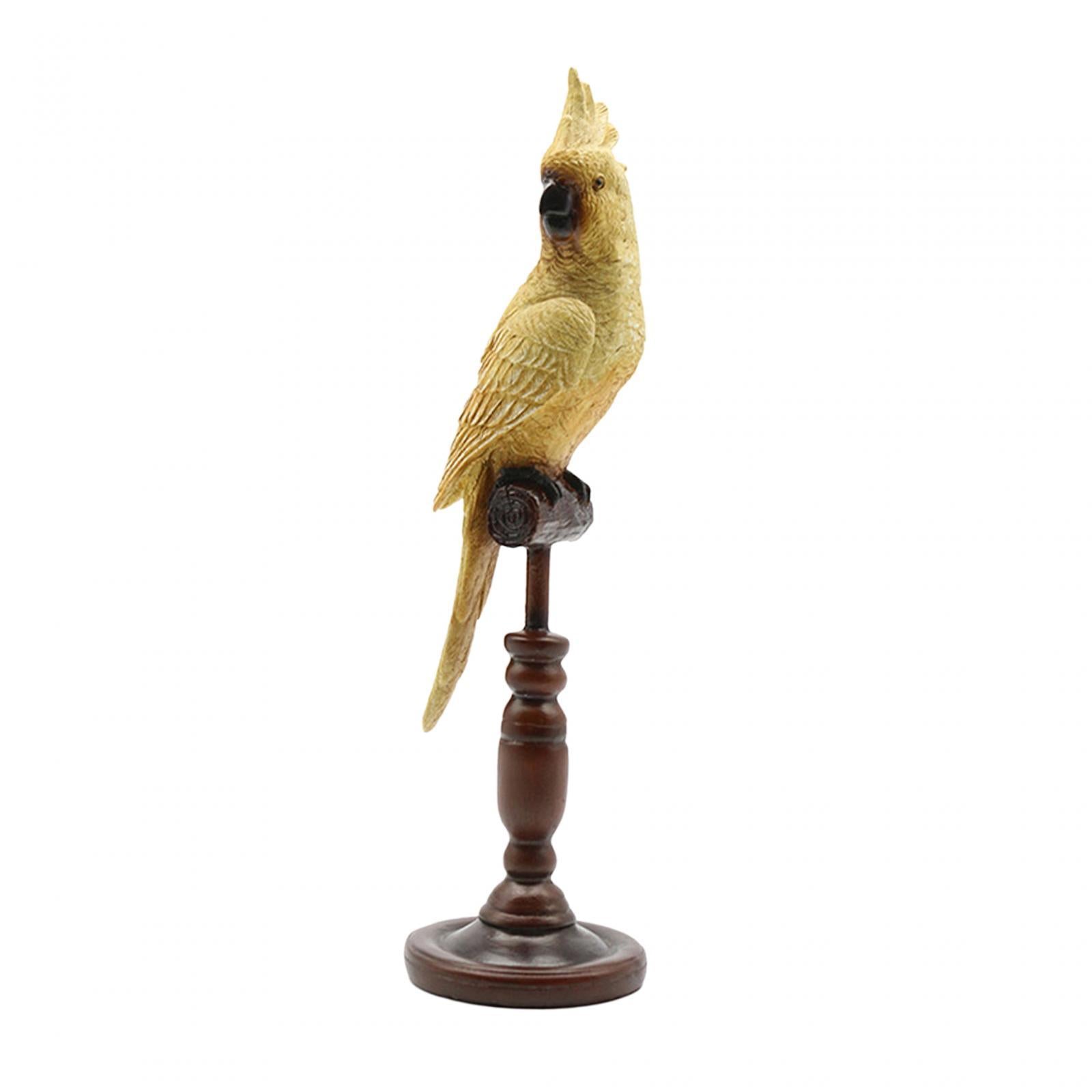 Parrot Figurine Resin Collectible Decorative Figurine for Desk Shelf Bedroom