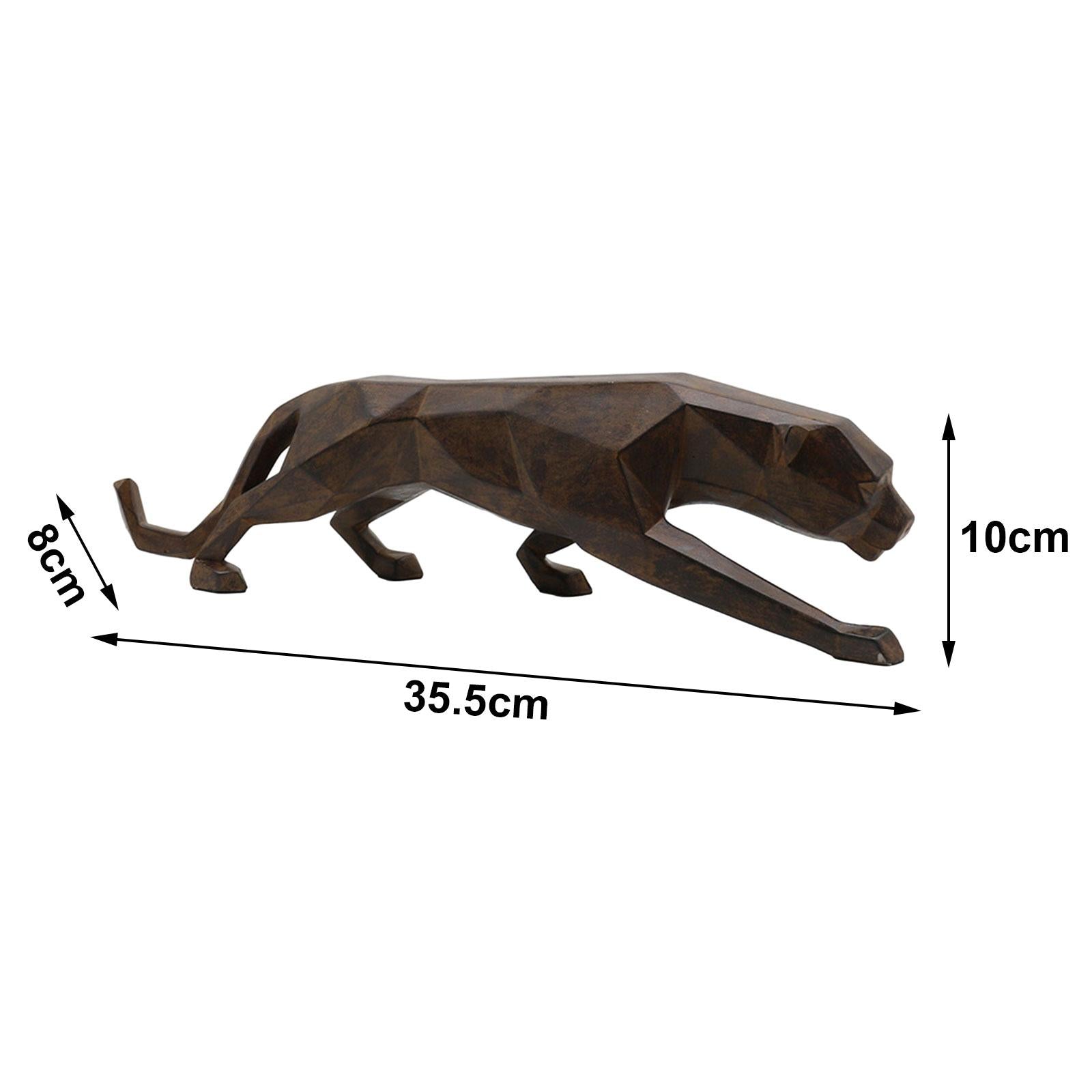 Leopard Figurine Minimalist Resin Modern Statue for Living Room Cabinet Desk