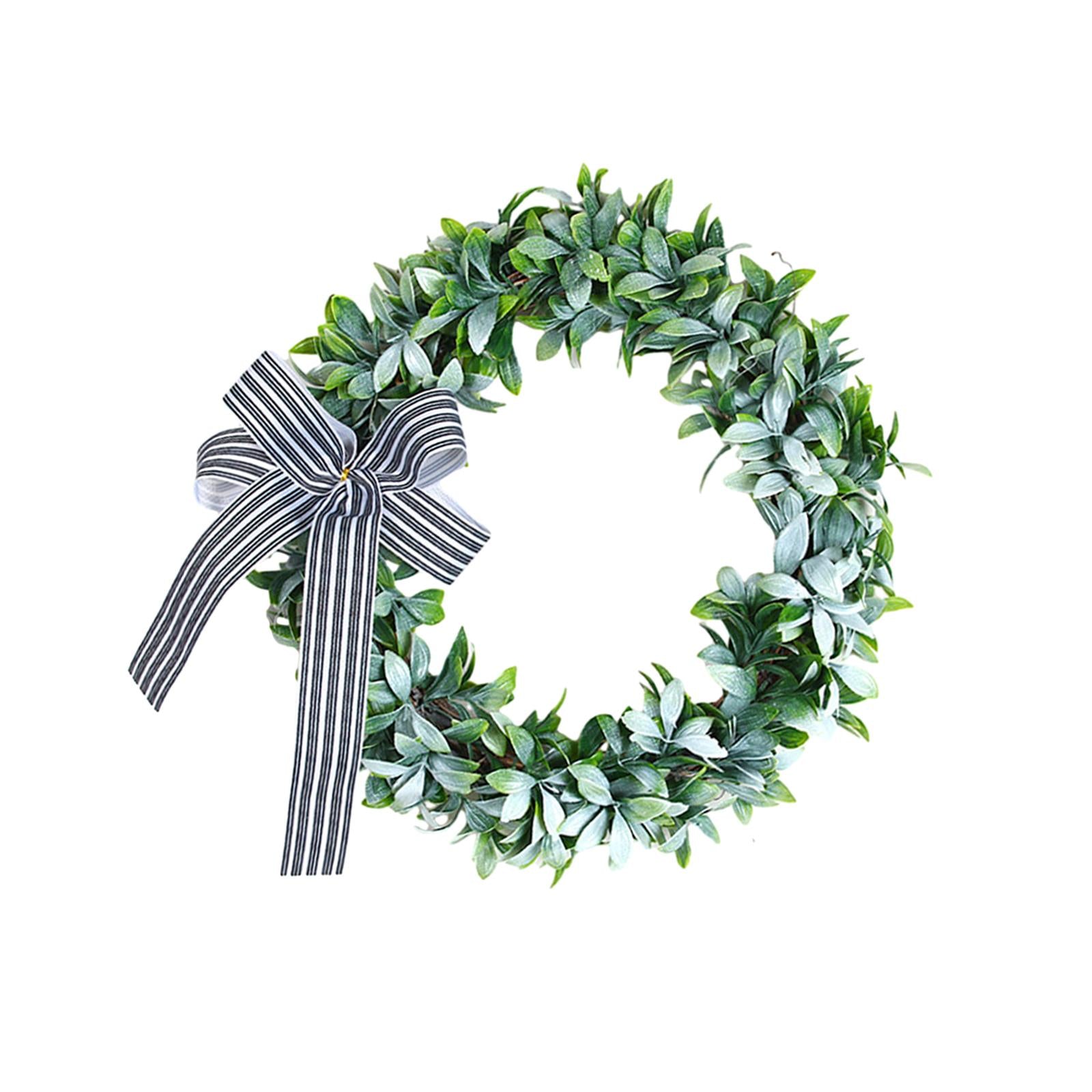 Artificial Green Leaves Wreath Plant Garland for Wall New Year Wedding Decor