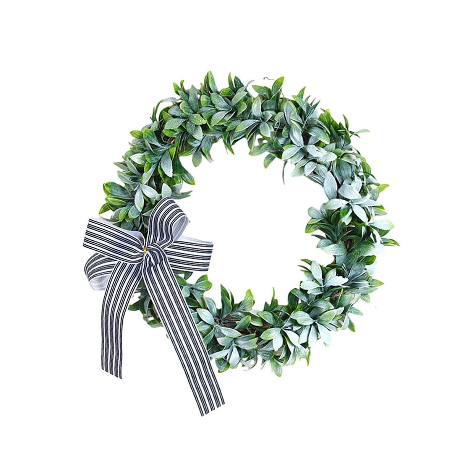 Artificial Green Leaves Wreath Plant Garland for Wall New Year Wedding Decor
