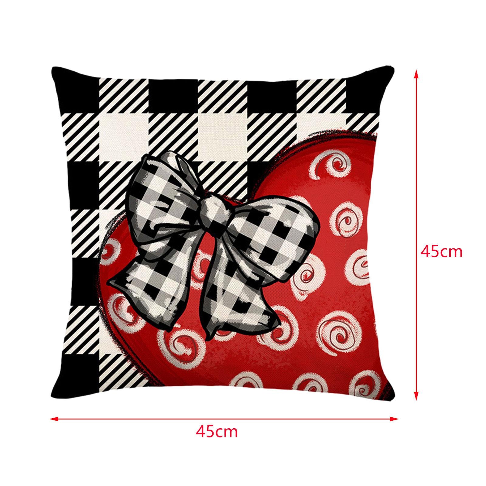 Valentines Day Pillow 45x45cm Sqaure Love Heart Pattern for Couch Sofa Chair Style B