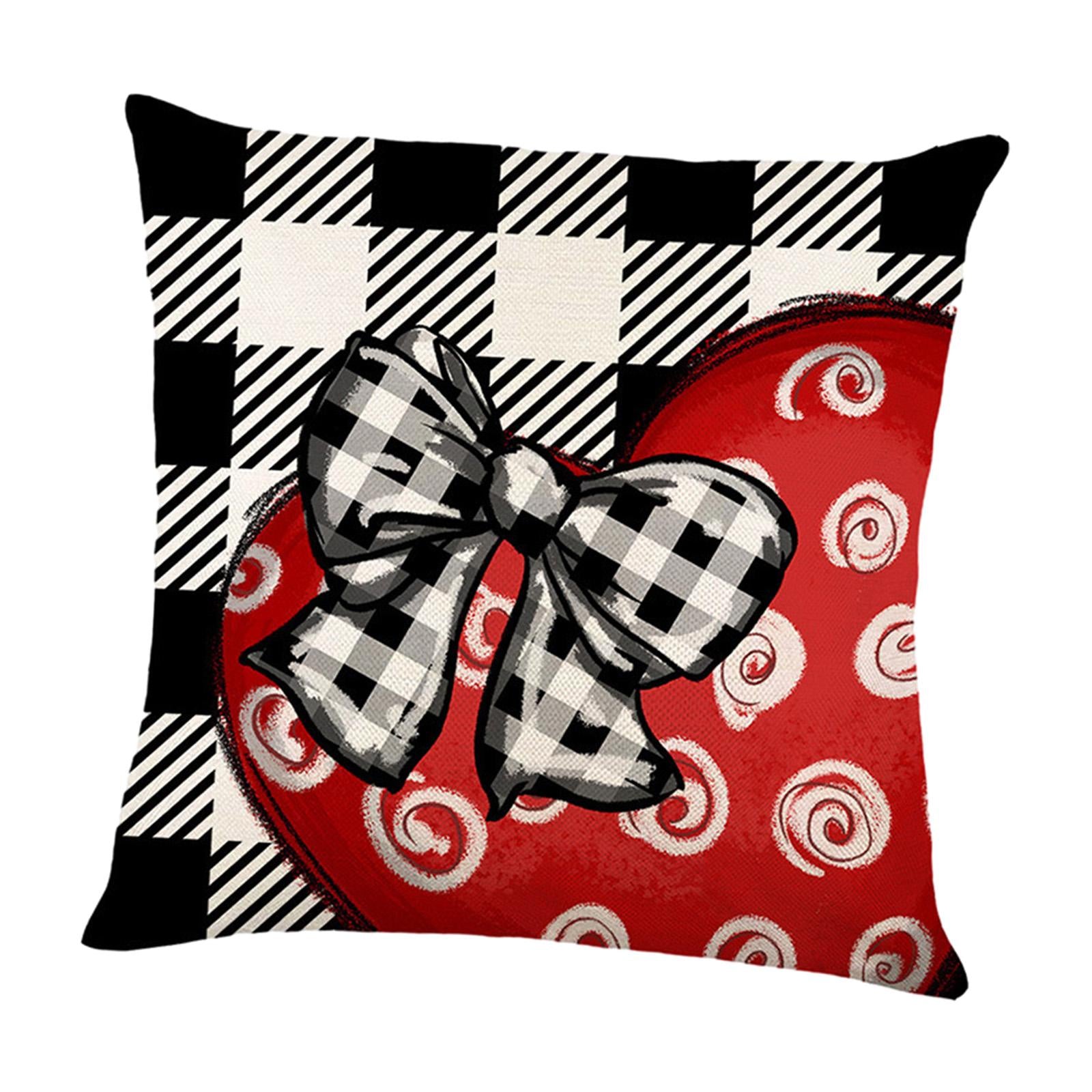 Valentines Day Pillow 45x45cm Sqaure Love Heart Pattern for Couch Sofa Chair Style B