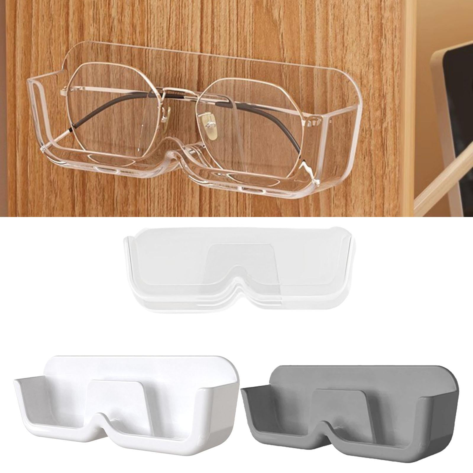 3xEyeglasses Holder Wall Mount Durable Stylish for Tabletop Showcase Apartment Clear