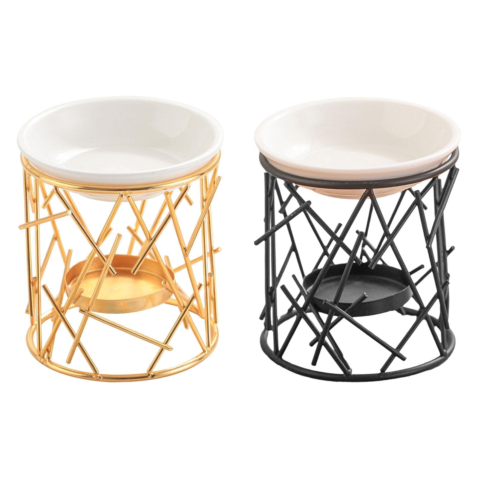 Essential Oil Burner Decorative Essential Oil Diffuser for Home Yoga Bedroom Black