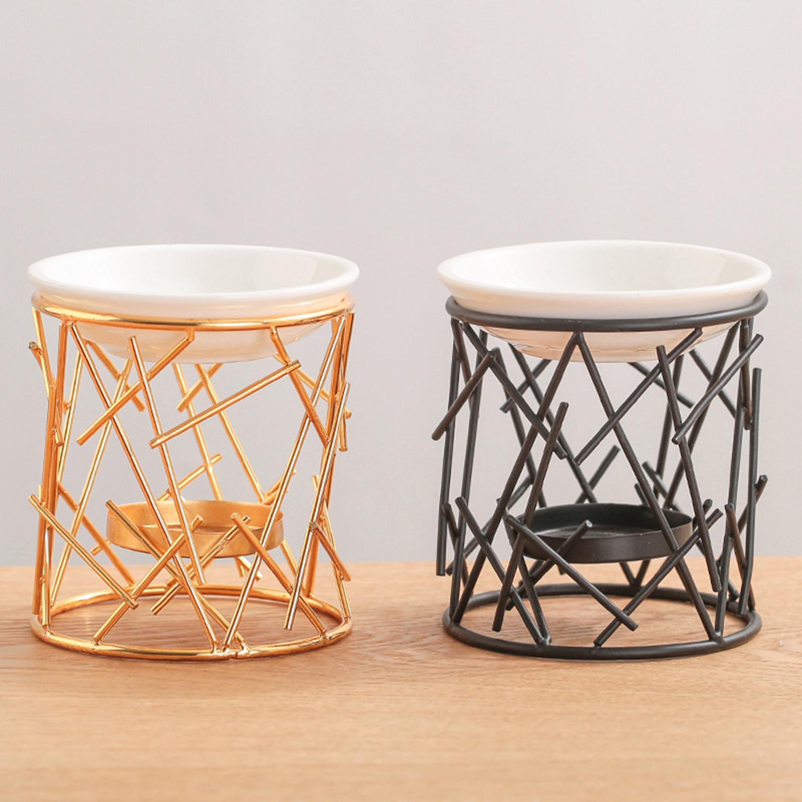 Essential Oil Burner Decorative Essential Oil Diffuser for Home Yoga Bedroom Black