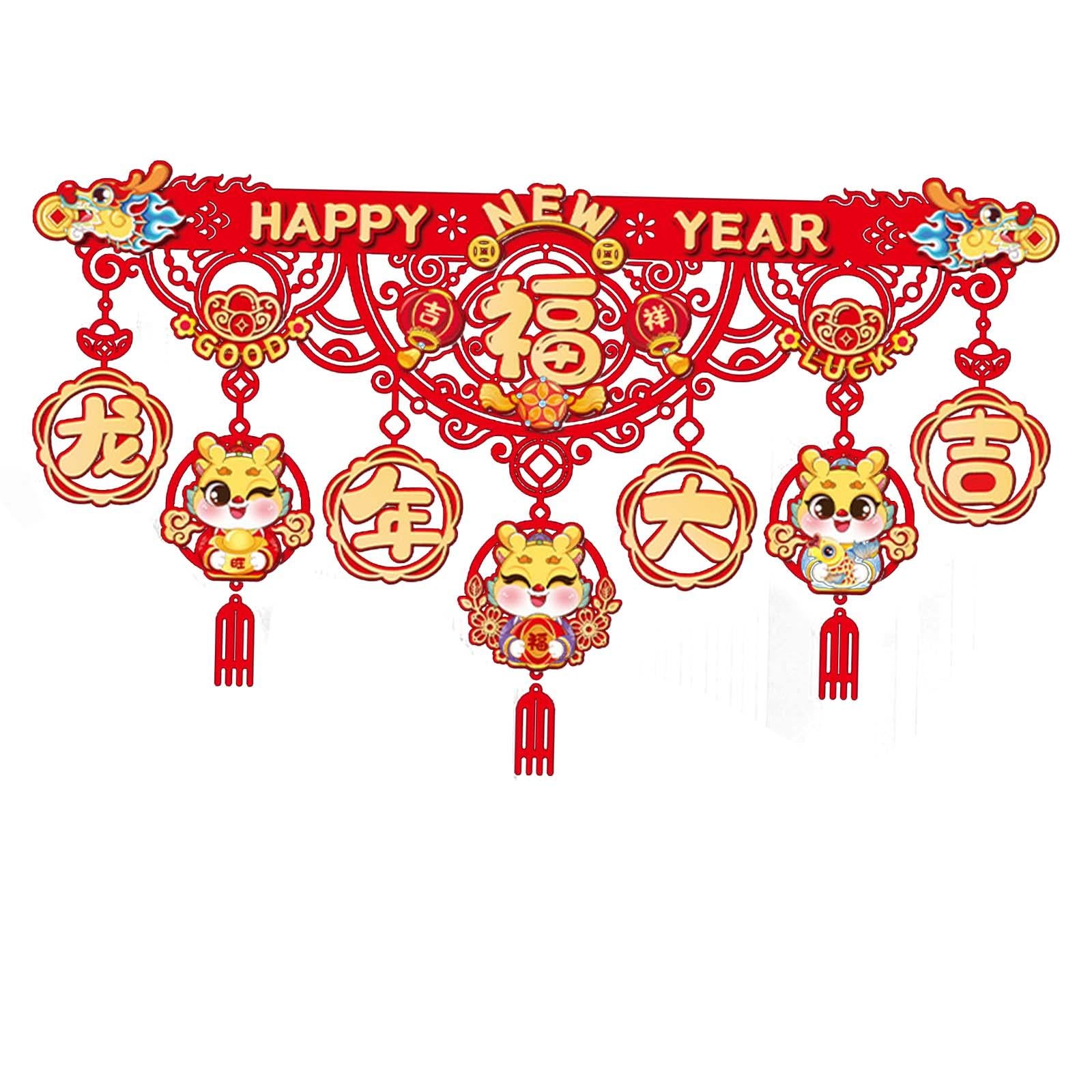 Chinese New Year Decoration Lucky Door Decoration for Office Door Wall Style B