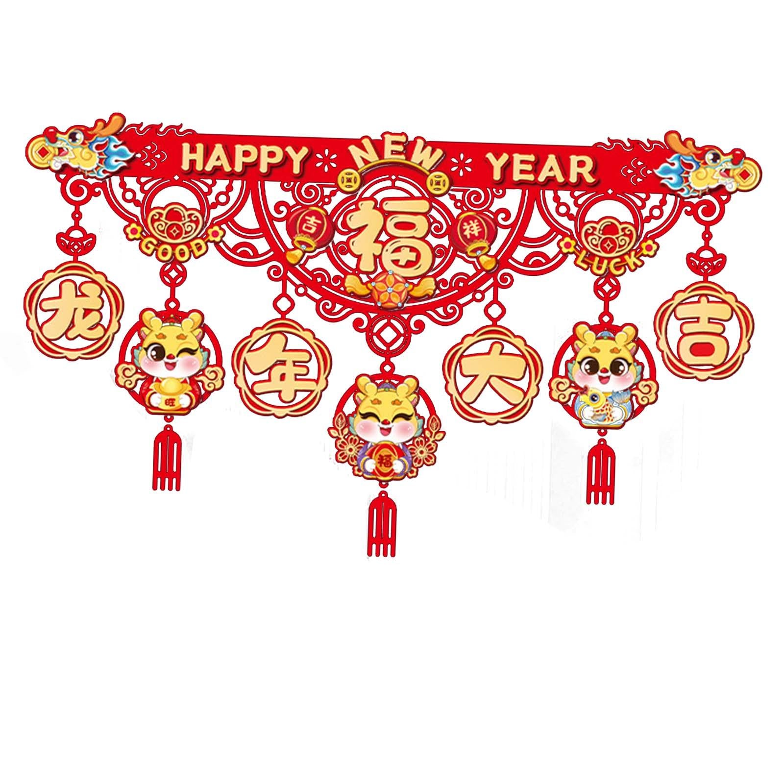 Chinese New Year Decoration Lucky Door Decoration for Office Door Wall Style B