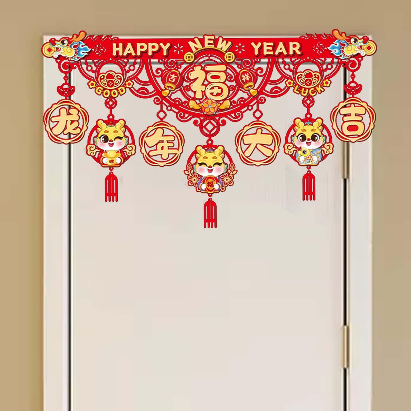 Chinese New Year Decoration Lucky Door Decoration for Office Door Wall Style B