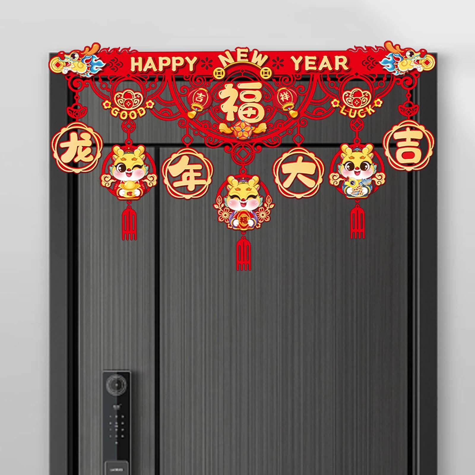 Chinese New Year Decoration Lucky Door Decoration for Office Door Wall Style B