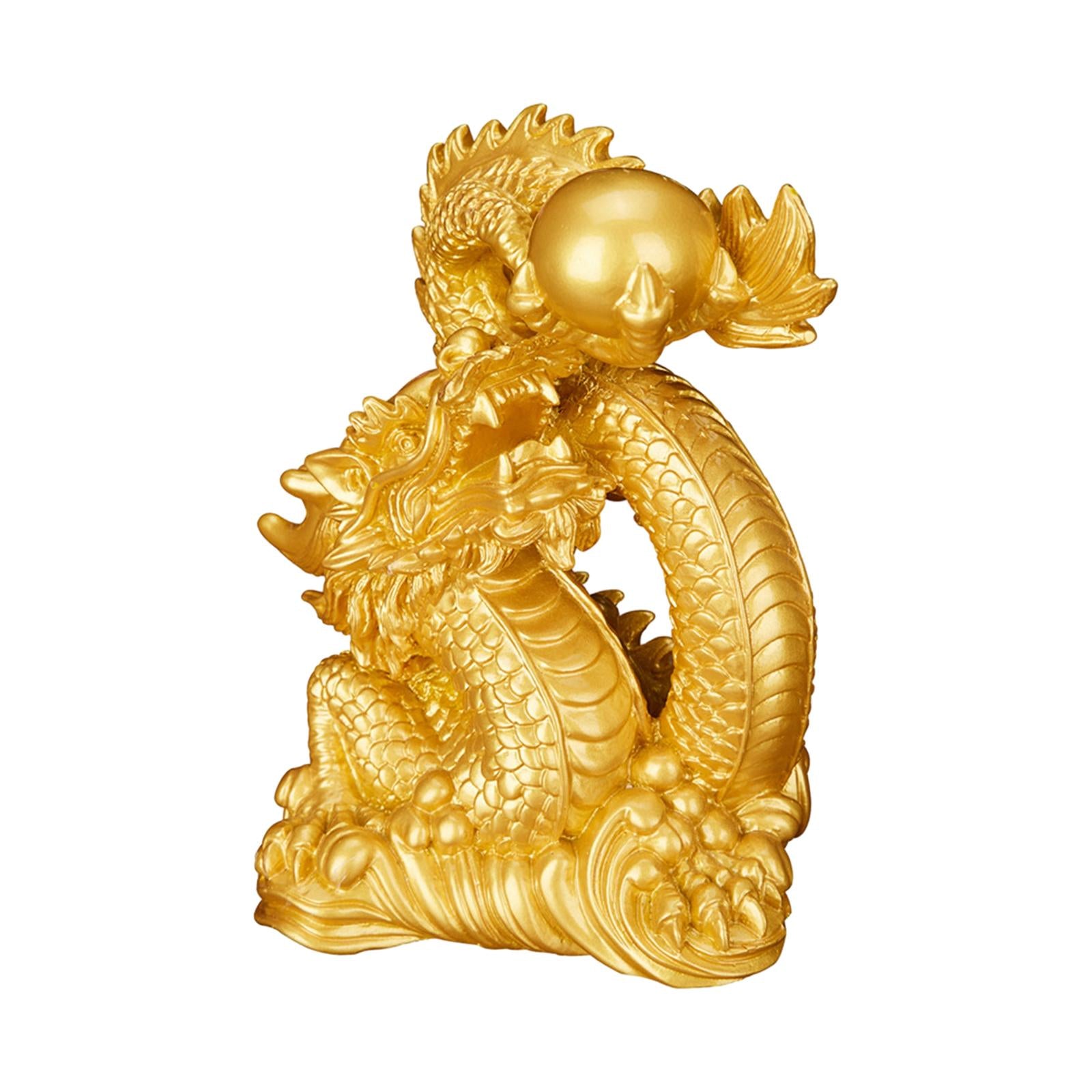 Feng Shui Dragon Statue Decor Decorative Figurines for Indoor Car Home Decor