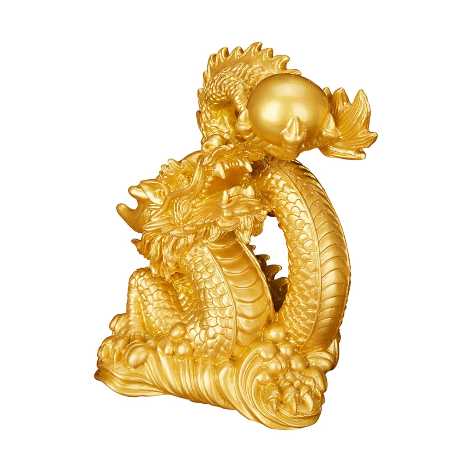 Feng Shui Dragon Statue Decor Decorative Figurines for Indoor Car Home Decor