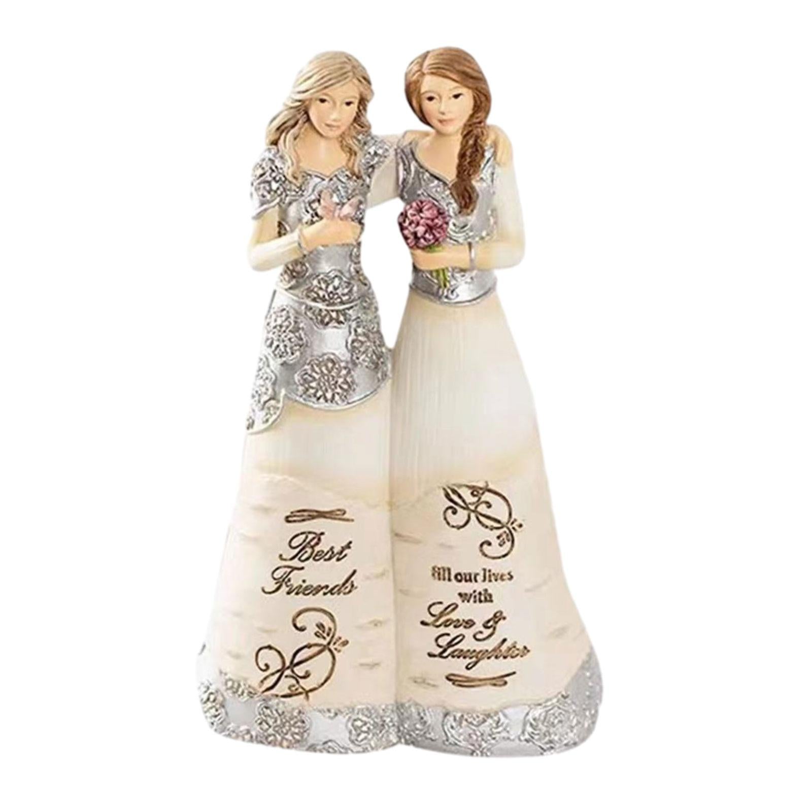 Sister Figurine Sister Gifts Art Crafts for Entrance Cabinet Table Bookshelf Girls