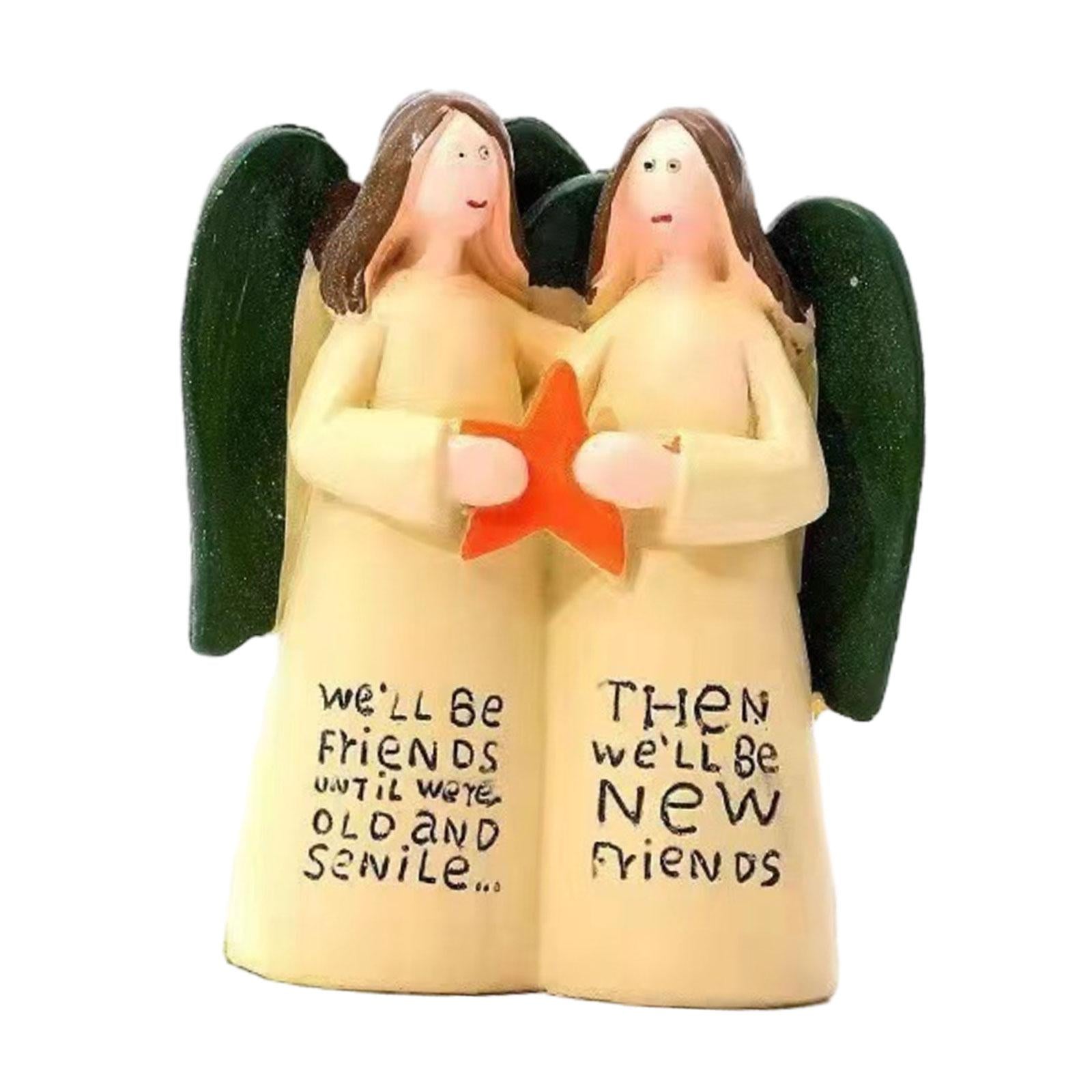 Sister Figurine Sister Gifts Art Crafts for Entrance Cabinet Table Bookshelf Angels
