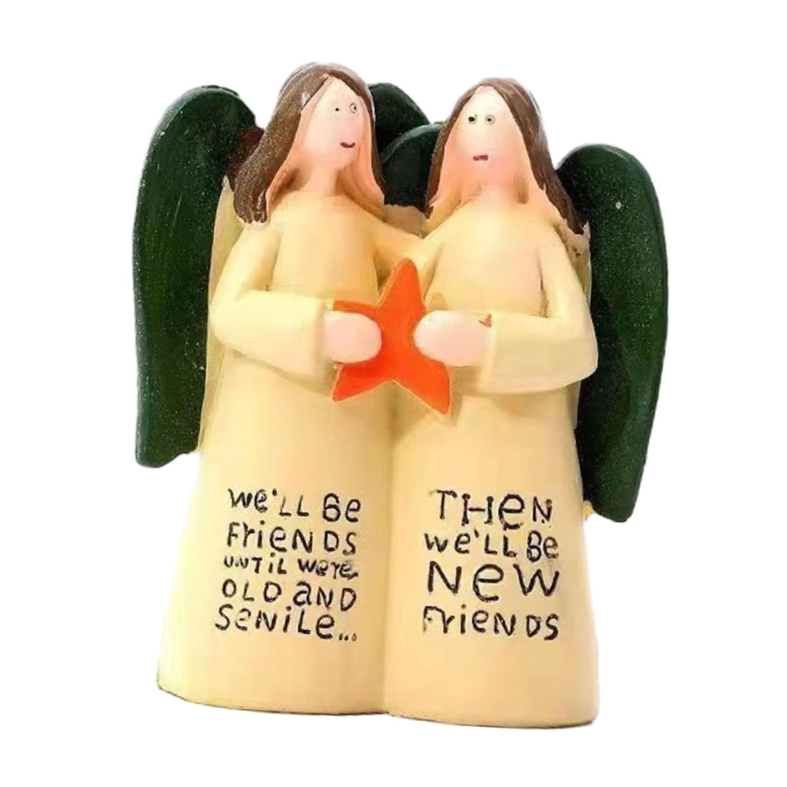 Sister Figurine Sister Gifts Art Crafts for Entrance Cabinet Table Bookshelf Angels