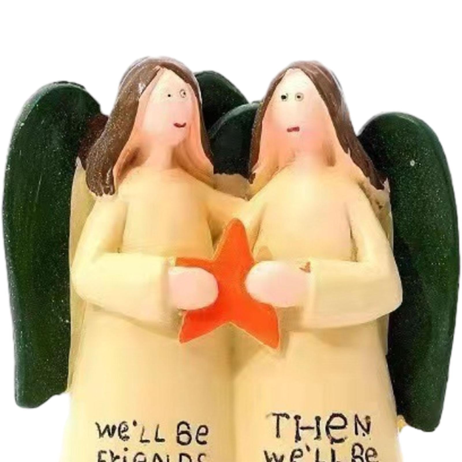 Sister Figurine Sister Gifts Art Crafts for Entrance Cabinet Table Bookshelf Angels