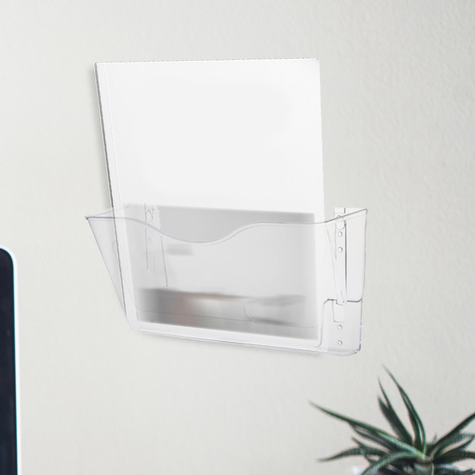 Wall Mount Brochure Holder Magazine Rack Flyer Holder for Exhibition Durable Horizontal