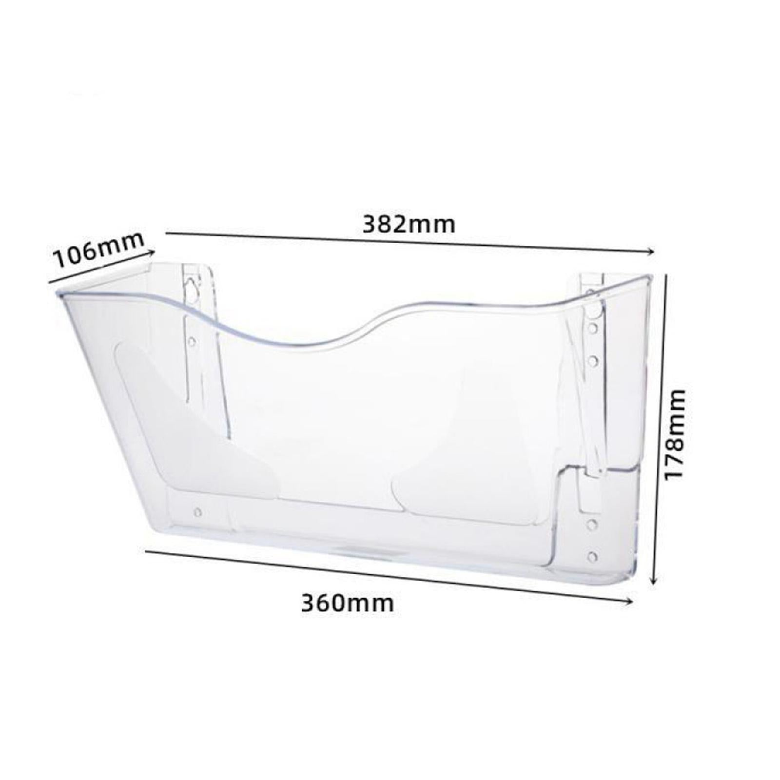 Wall Mount Brochure Holder Magazine Rack Flyer Holder for Exhibition Durable Horizontal