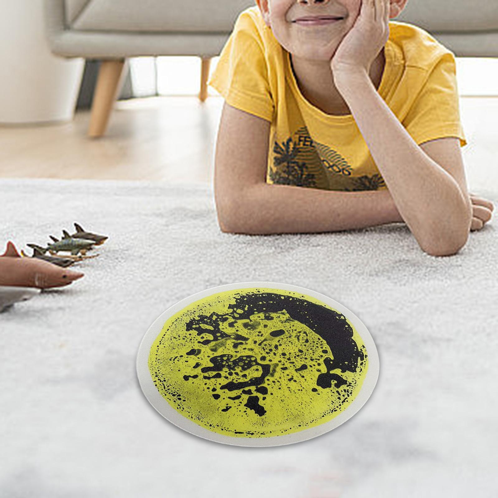 Liquid The Tiles Round 30cm Activity Play Mat for Kids for Boy Children Kids yellow and black