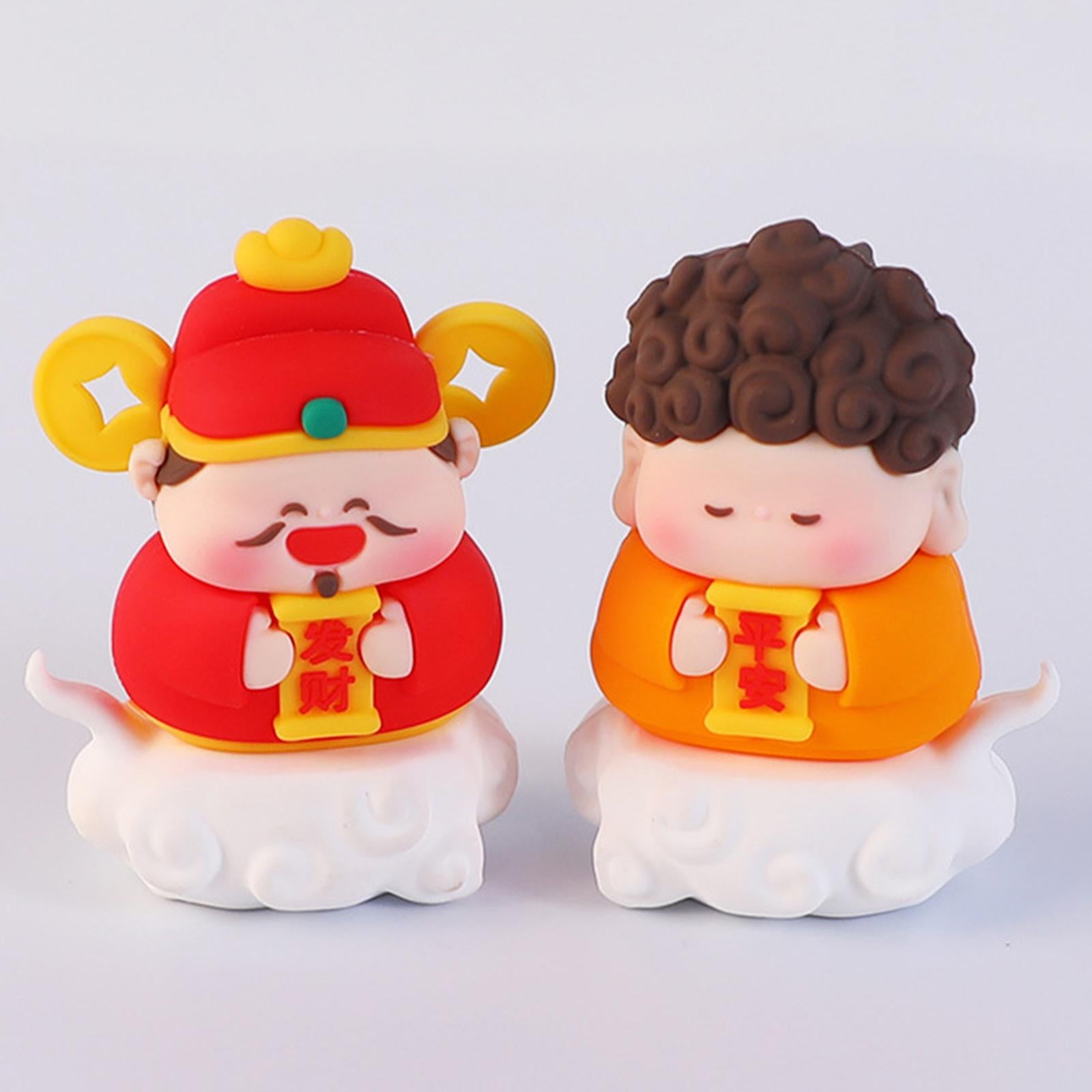 Blessings Figurine Chinese New Year Ornament Statue Sculptures